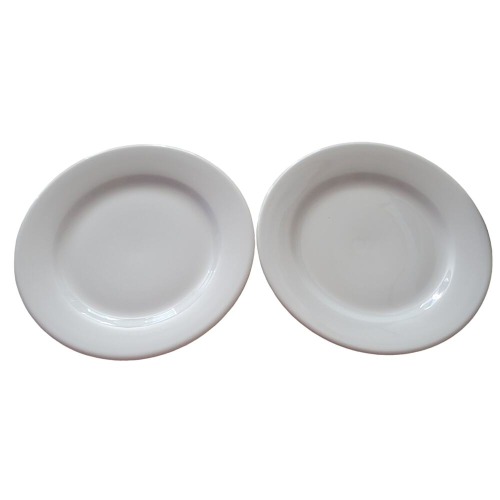 Oneida Bright White Ceramic Dinner Plates Set of 2 – 10 Inch Heavy Dinnerware‎